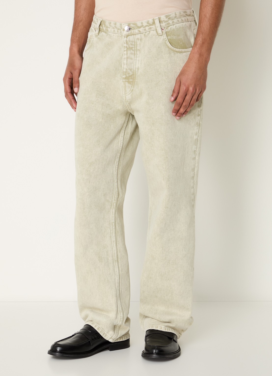Filling Pieces Loose fit jeans met gekleurde wassing en steekzakken - detail 2 lindegroen