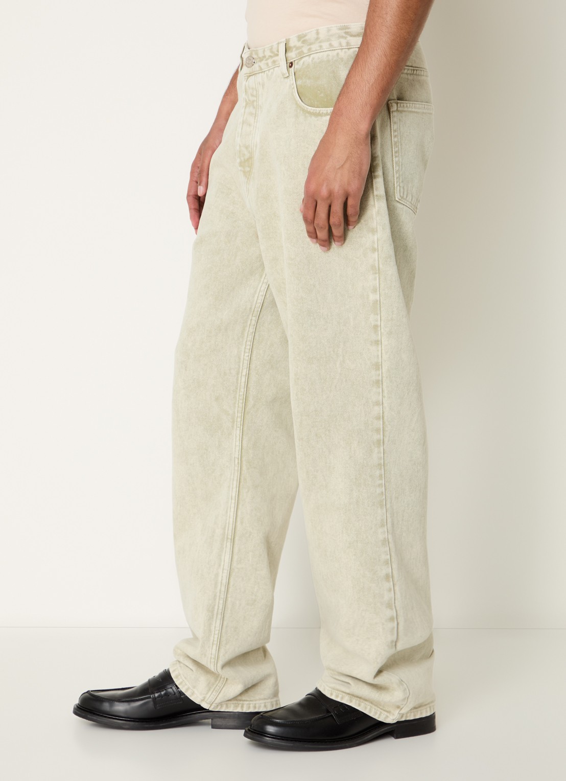 Filling Pieces Loose fit jeans met gekleurde wassing en steekzakken - detail 3 lindegroen