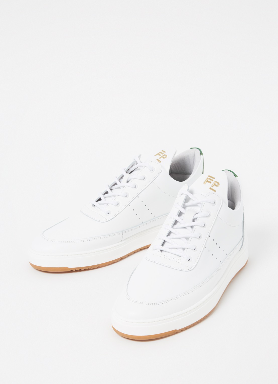 Filling Pieces Low Top Bianco sneaker van leer - detail 3 wit