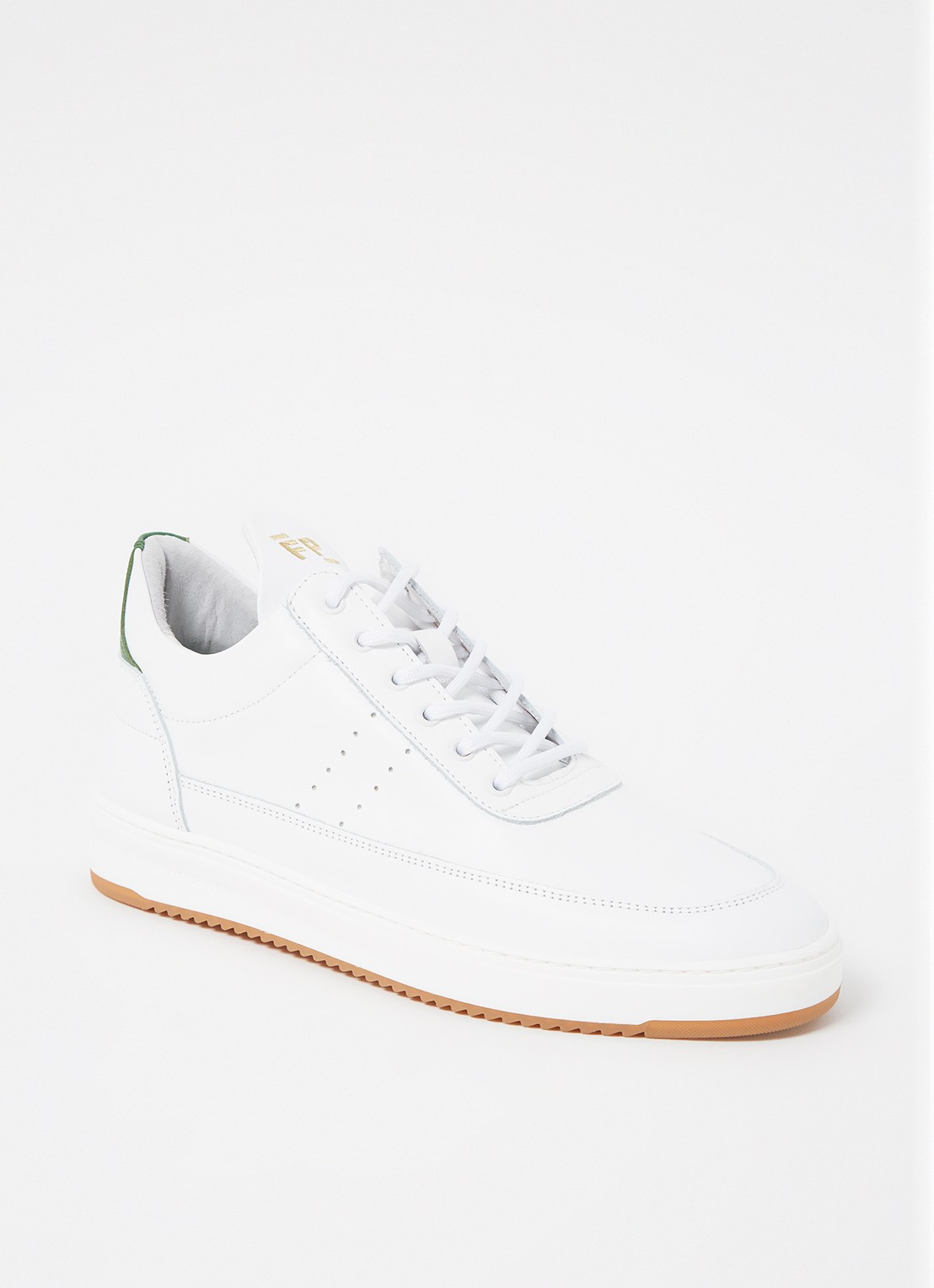 Filling Pieces Low Top Bianco sneaker van leer - voorkant wit