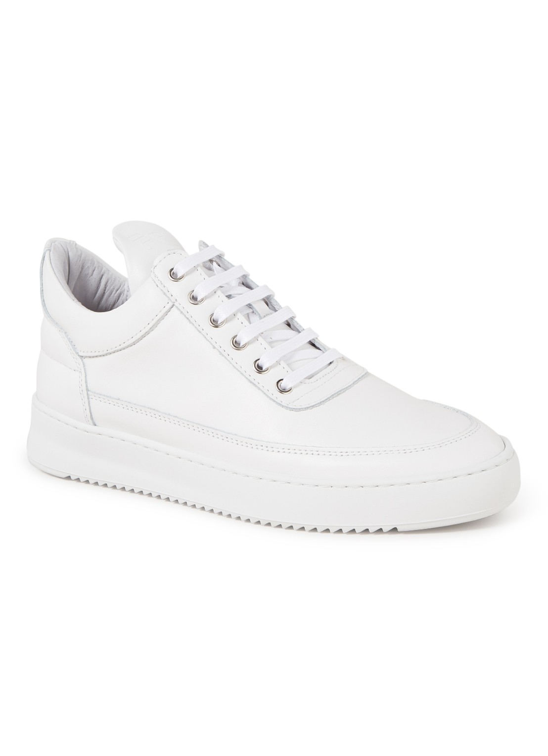Filling Pieces Low Top Ripple sneaker van lamsleer - voorkant 4 wit