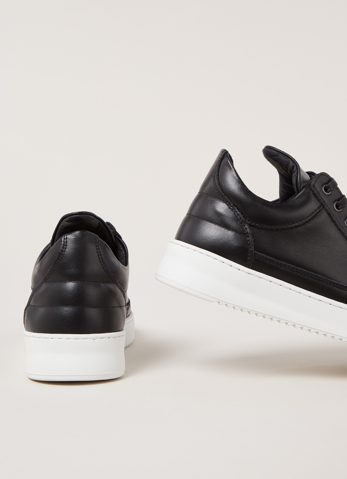 Filling Pieces Low Top Ripple sneaker van lamsleer - detail zwart