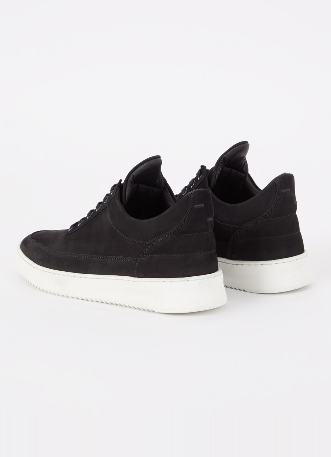 Filling Pieces Low Top Ripple sneaker van nubuck  - achterkant zwart