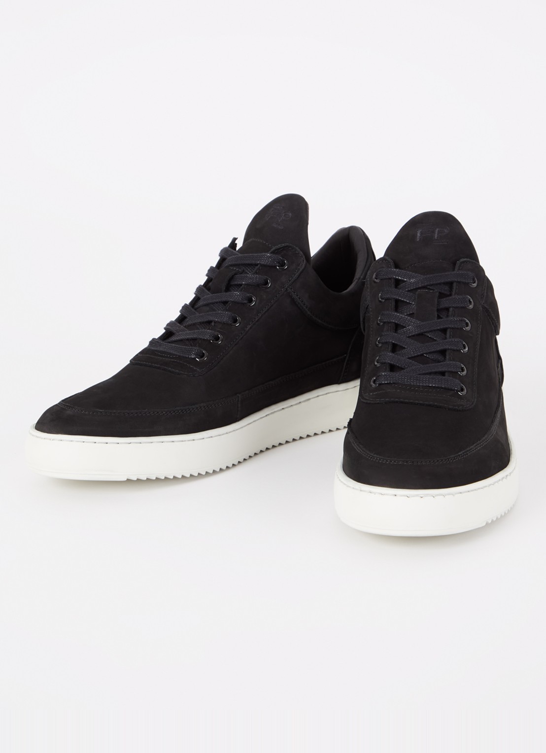 Filling Pieces Low Top Ripple sneaker van nubuck  - detail 4 zwart