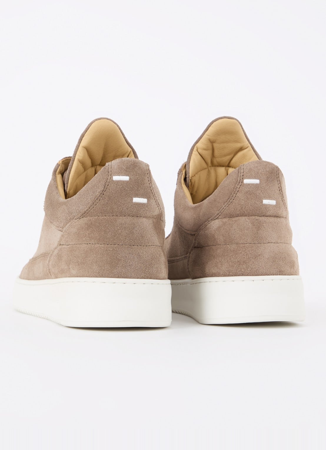 Filling Pieces Low Top sneaker van suède  - achterkant 5 zand