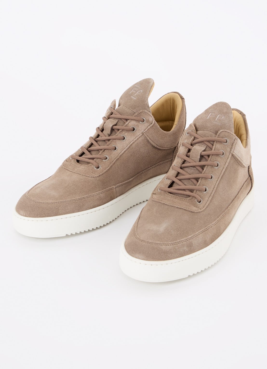 Filling Pieces Low Top sneaker van suède  - detail zand