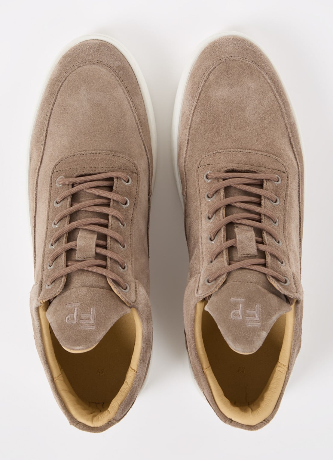 Filling Pieces Low Top sneaker van suède  - detail 2 zand