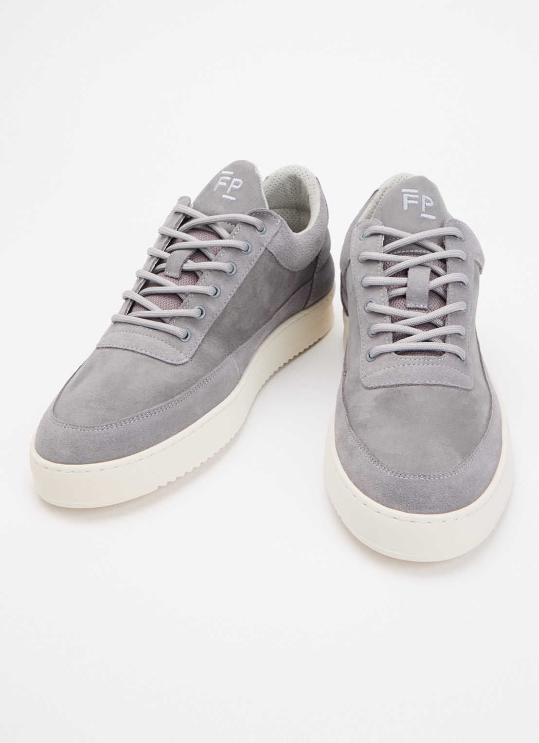 Filling Pieces Low Top sneaker van suède - detail 2 grijs
