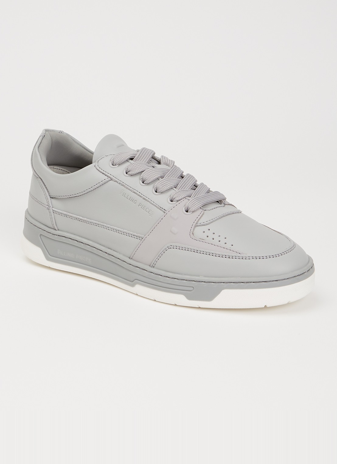 Filling Pieces Low Vise sneaker van leer - voorkant 5 grijs