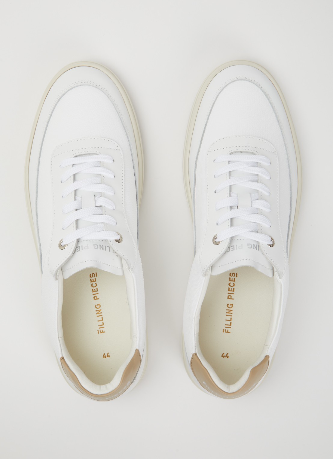 Filling Pieces Mondo Crumbs sneaker van leer - detail 5 wit