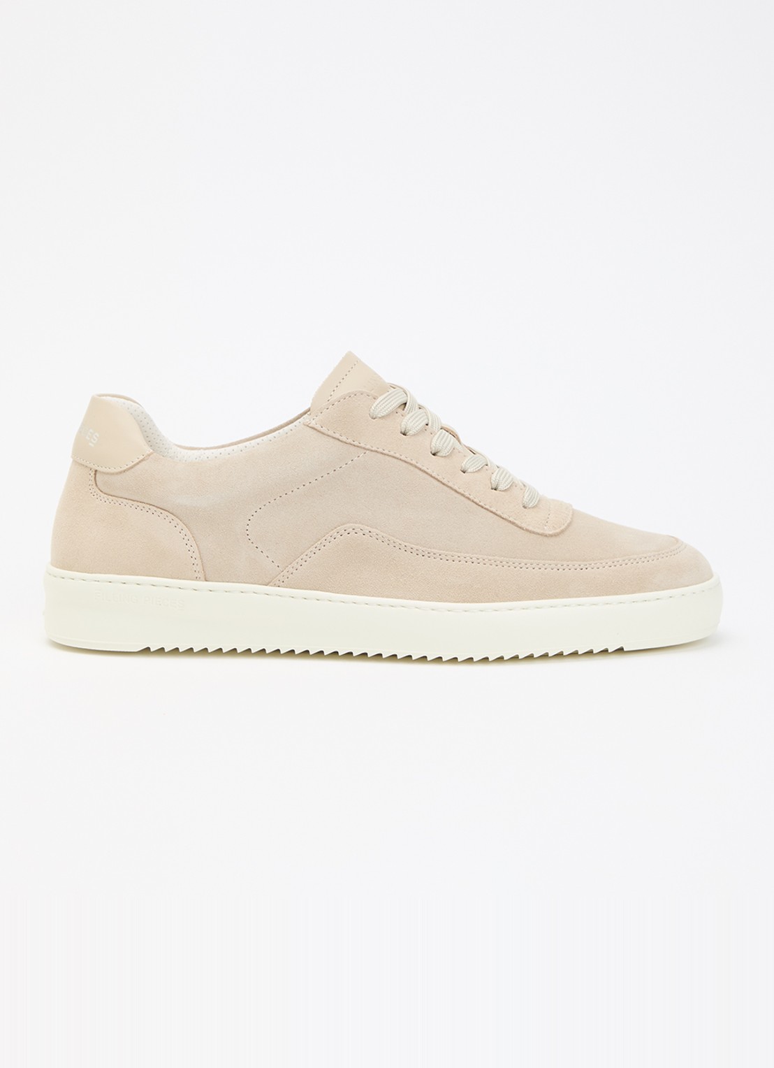 Filling Pieces Mondo Float sneaker van suède - voorkant beige