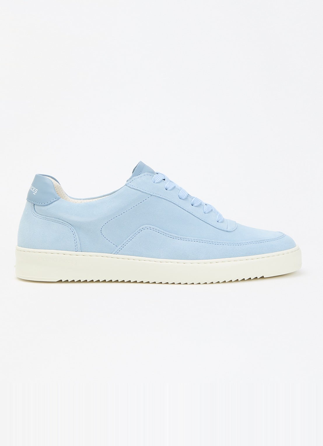 Filling Pieces Mondo Float sneaker van suède - voorkant blauw
