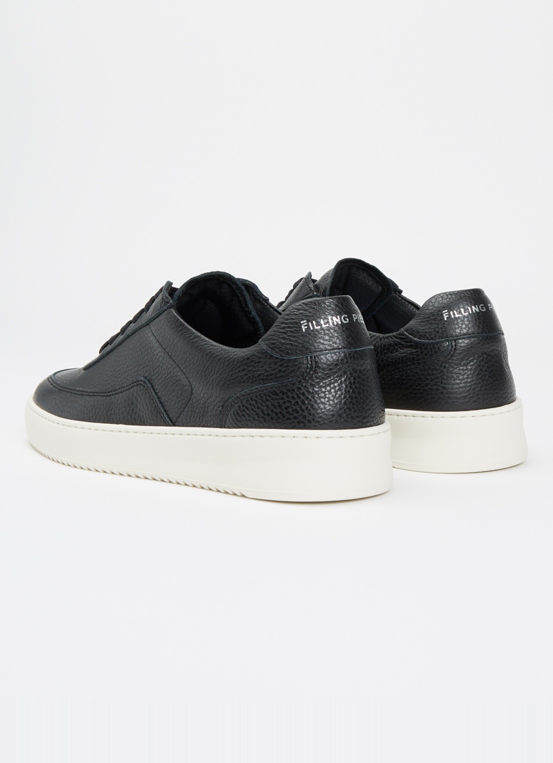 Filling Pieces Mondo Grain sneaker van leer - achterkant 2 zwart