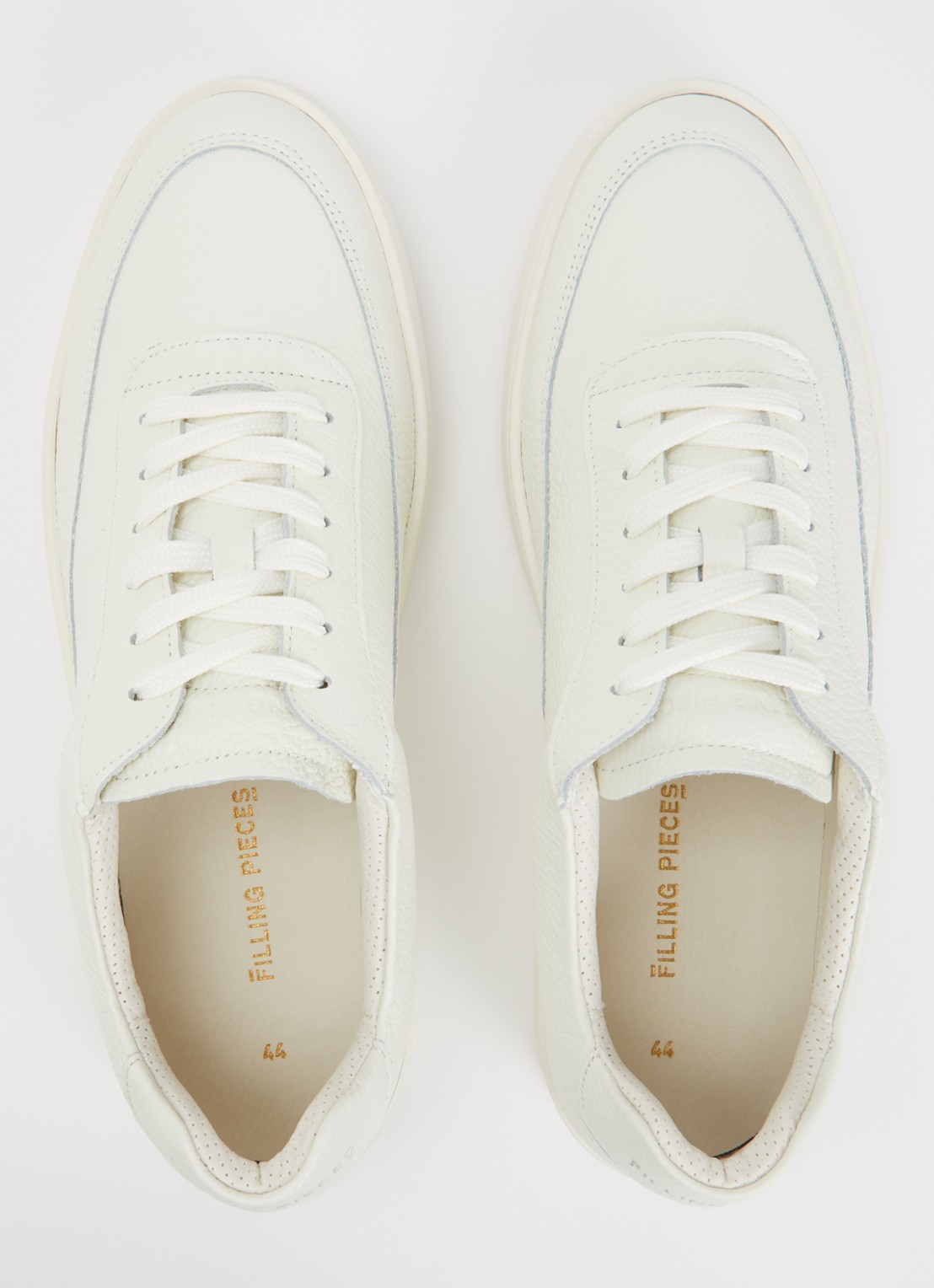 Filling Pieces Mondo Grain sneaker van leer - detail 2 gebroken wit