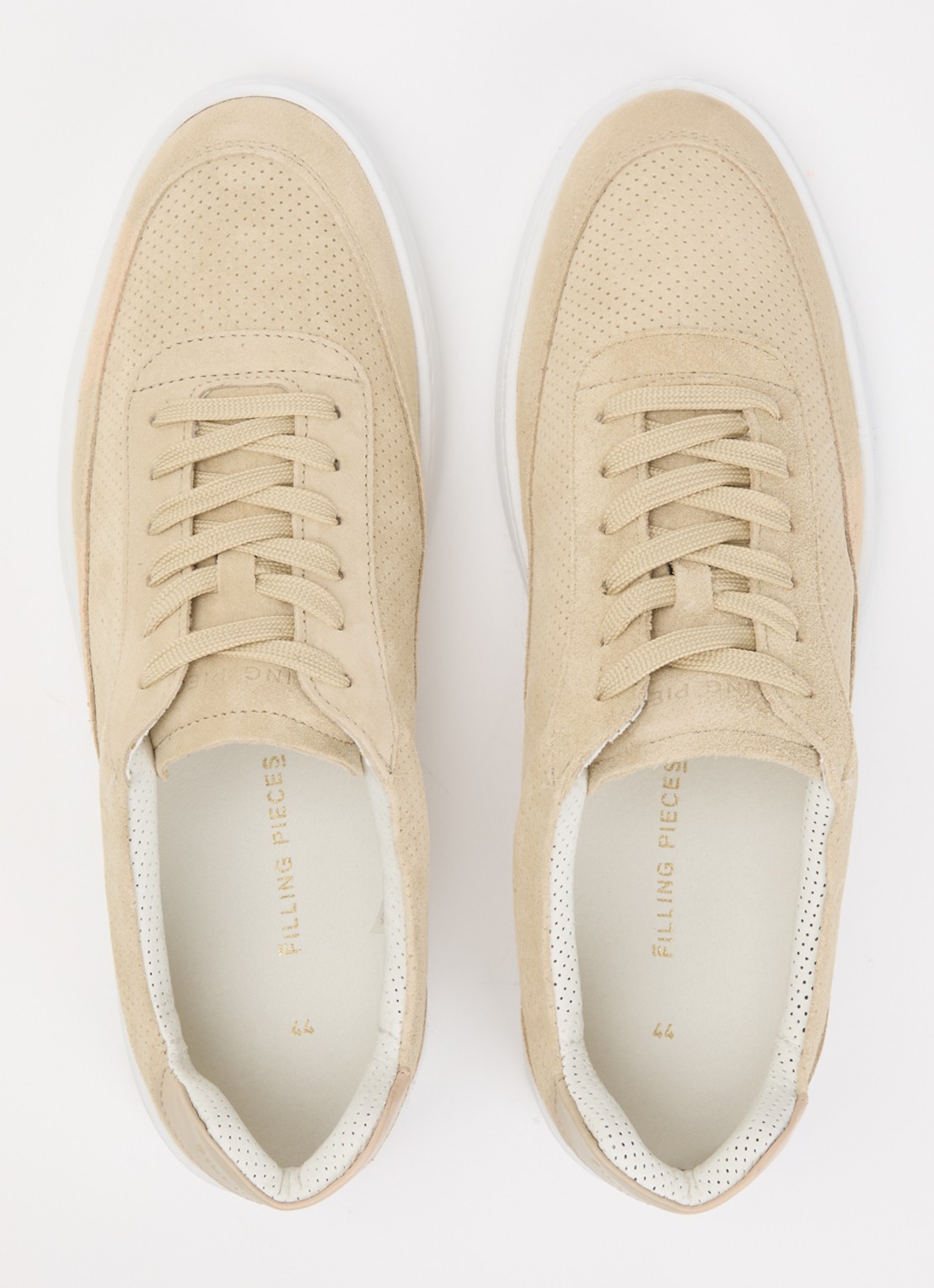 Filling Pieces Mondo Perforated sneaker van suède - detail 4 beige