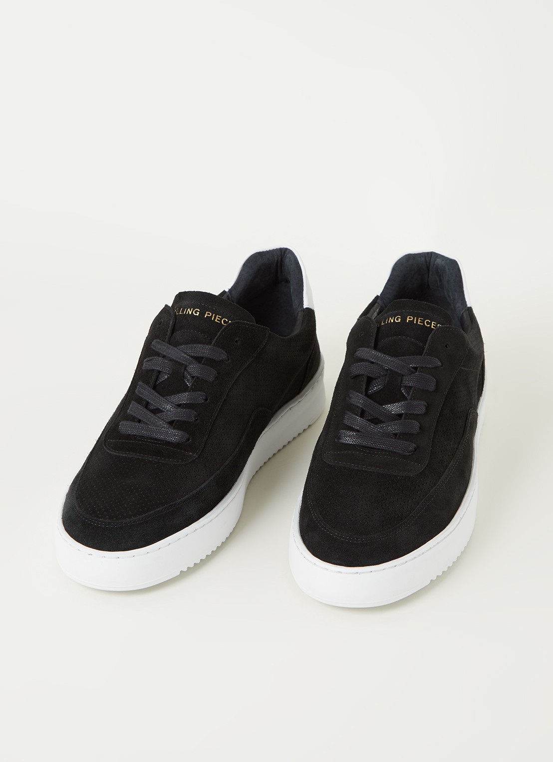 Filling Pieces Mondo Ripple sneaker van suède - detail 2 zwart