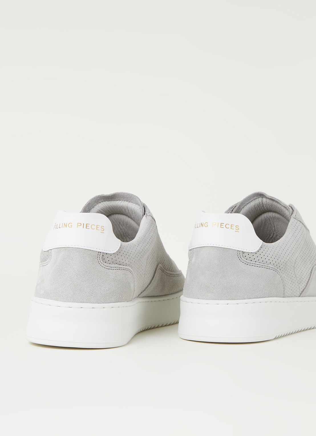 Filling Pieces Mondo Ripple sneaker van suède - detail 3 lichtgrijs