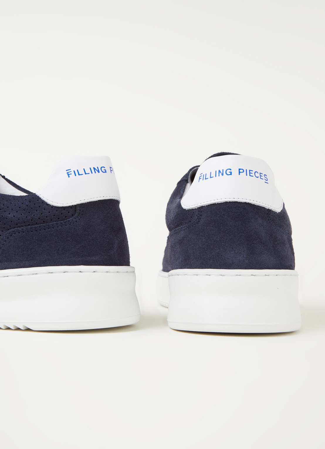 Filling Pieces Mondo Ripple sneaker van suède - detail 2 donkerblauw