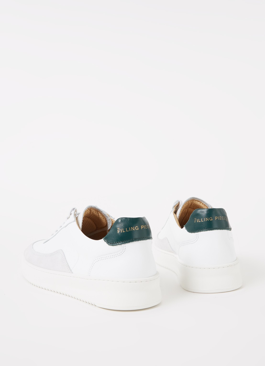 Filling Pieces Mondo sneaker van leer met suède details - detail 6 wit