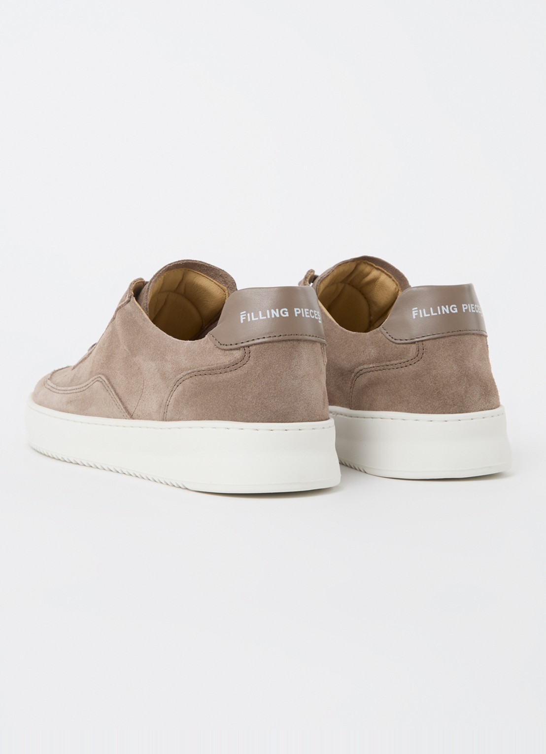 Filling Pieces Mondo sneaker van suède  - achterkant 3 zand