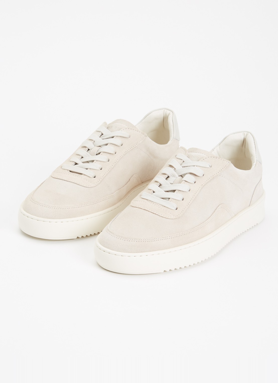 Filling Pieces Mondo sneaker van suède - detail beige