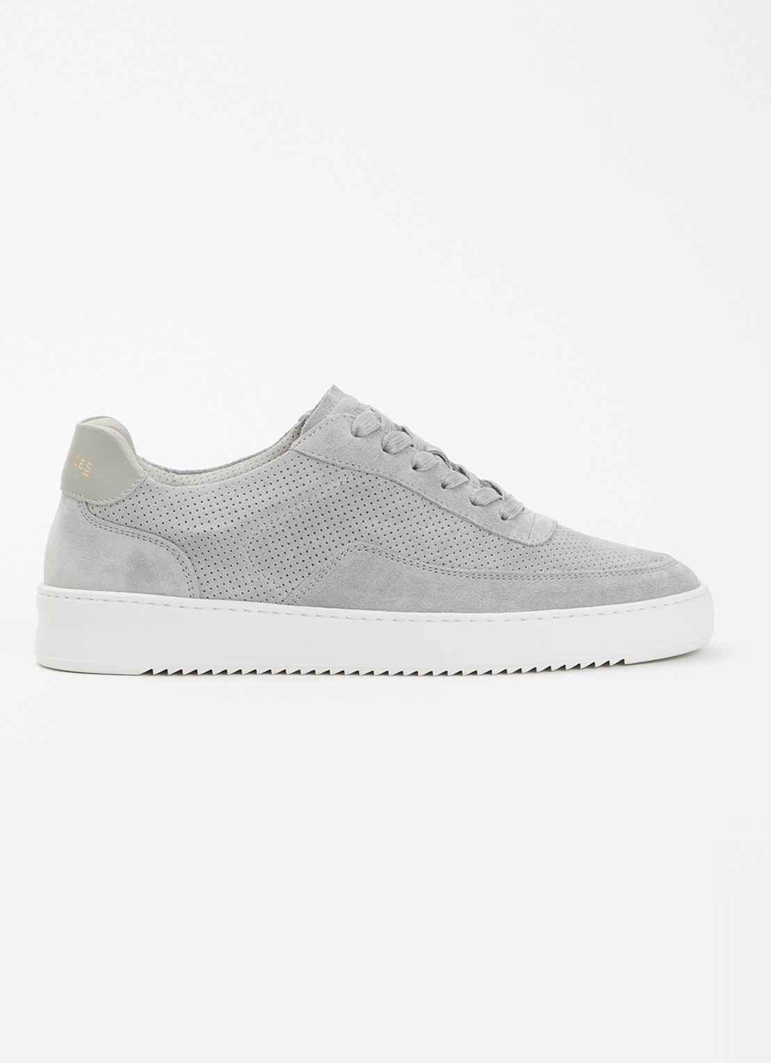Filling Pieces Mondo sneaker van suède - voorkant 2 grijs