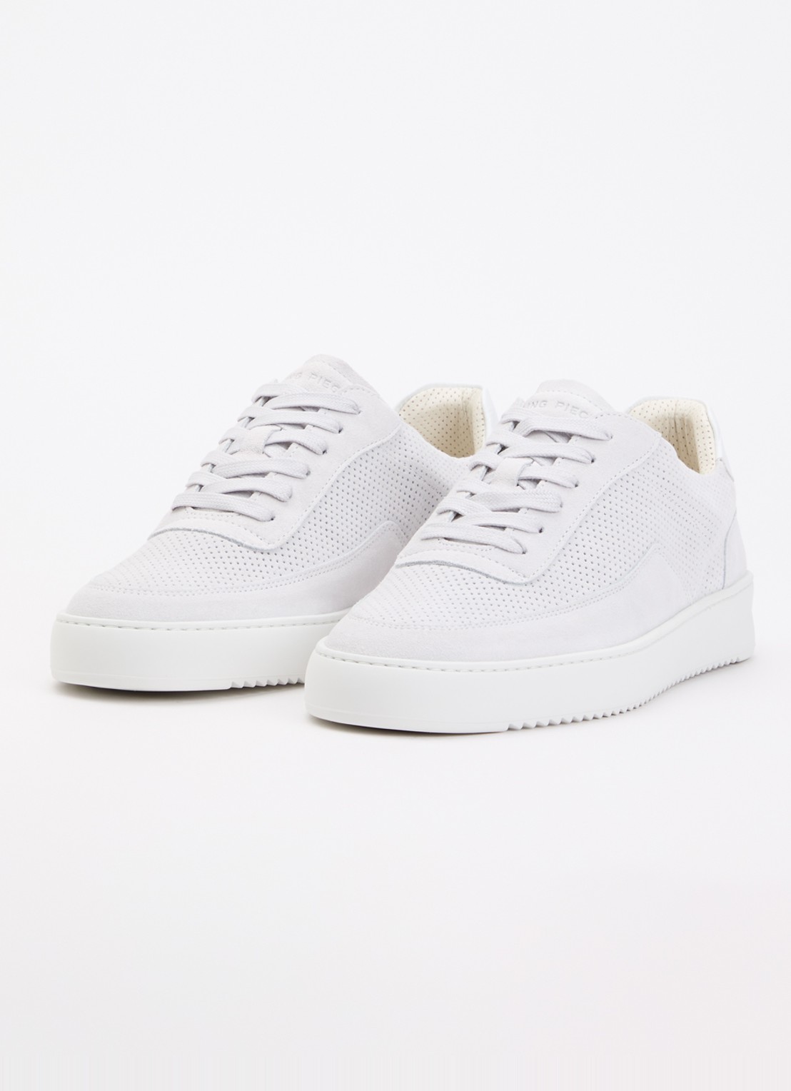 Filling Pieces Mondo sneaker van suède  - detail 3 wit