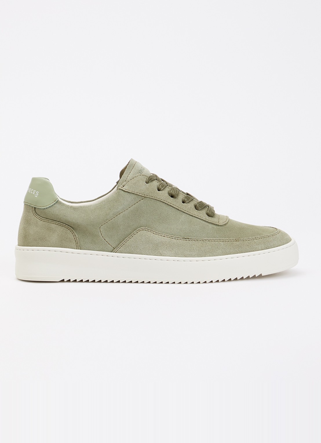 Filling Pieces Mondo sneaker van suède - voorkant lichtgroen