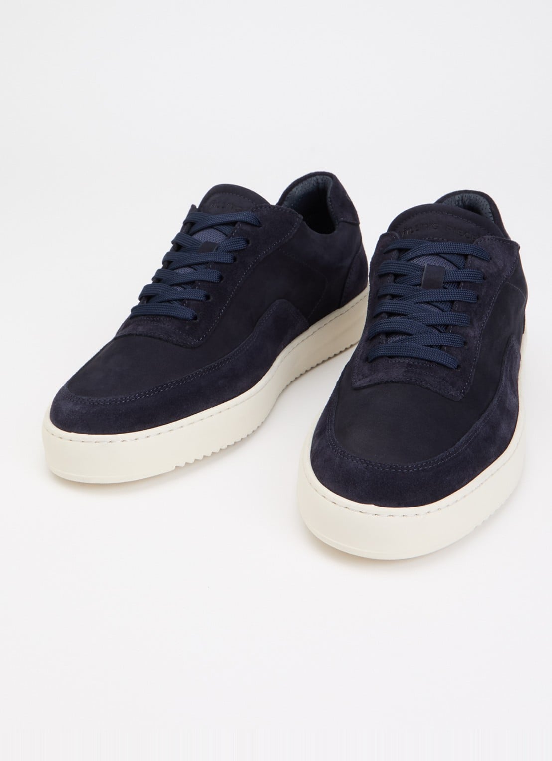 Filling Pieces Mondo sneaker van suède - detail 2 donkerblauw