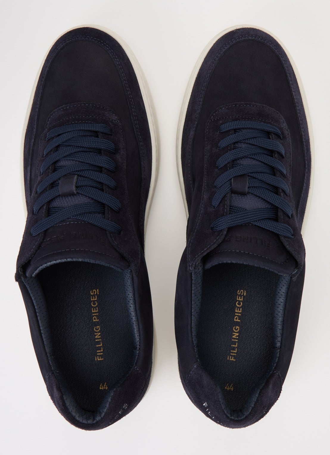 Filling Pieces Mondo sneaker van suède - detail 3 donkerblauw