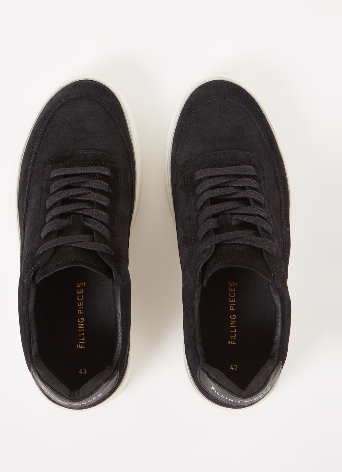 Filling Pieces Mondo  sneaker van suède  - detail 3 zwart