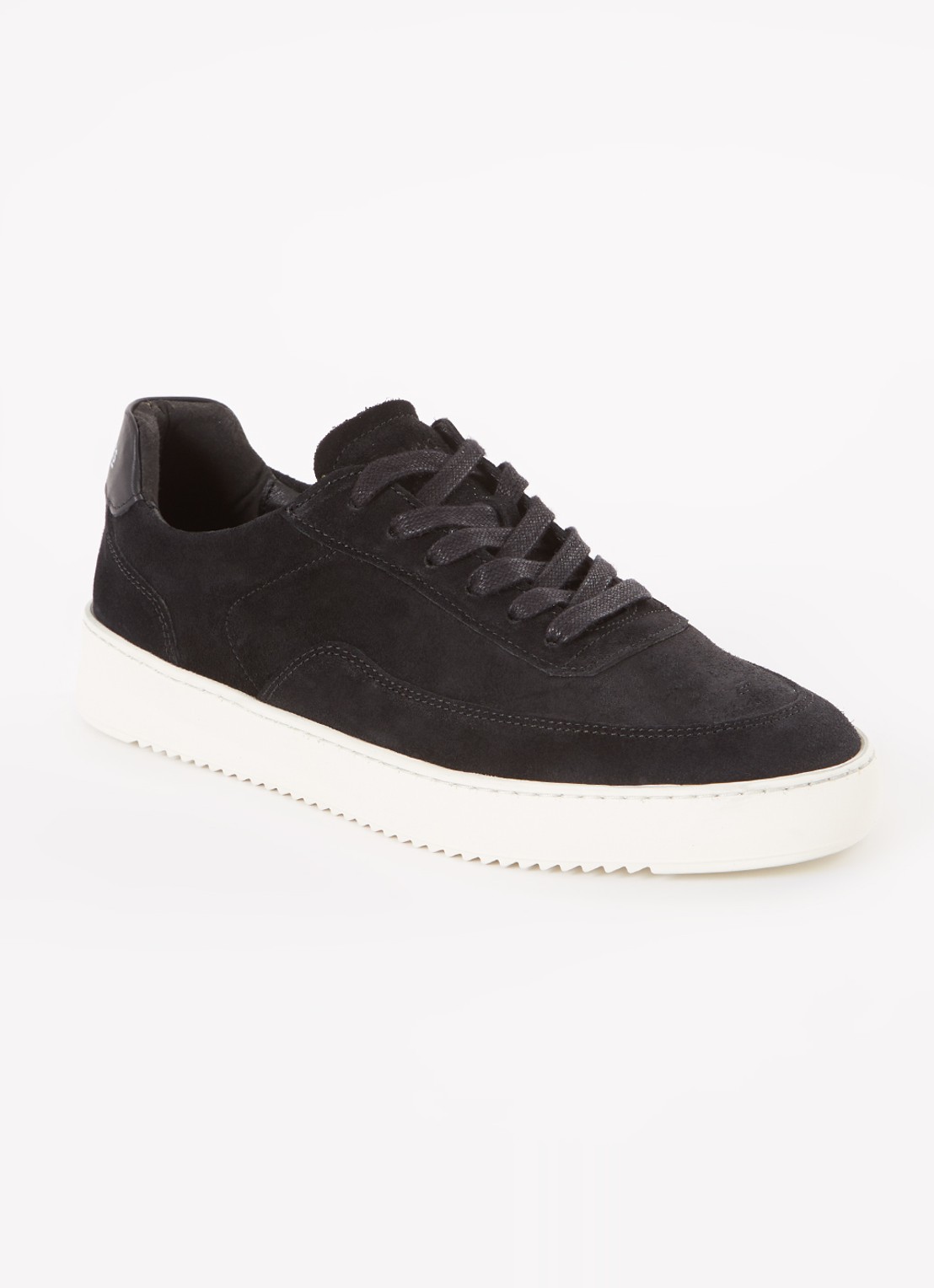 Filling Pieces Mondo  sneaker van suède  - voorkant 6 zwart