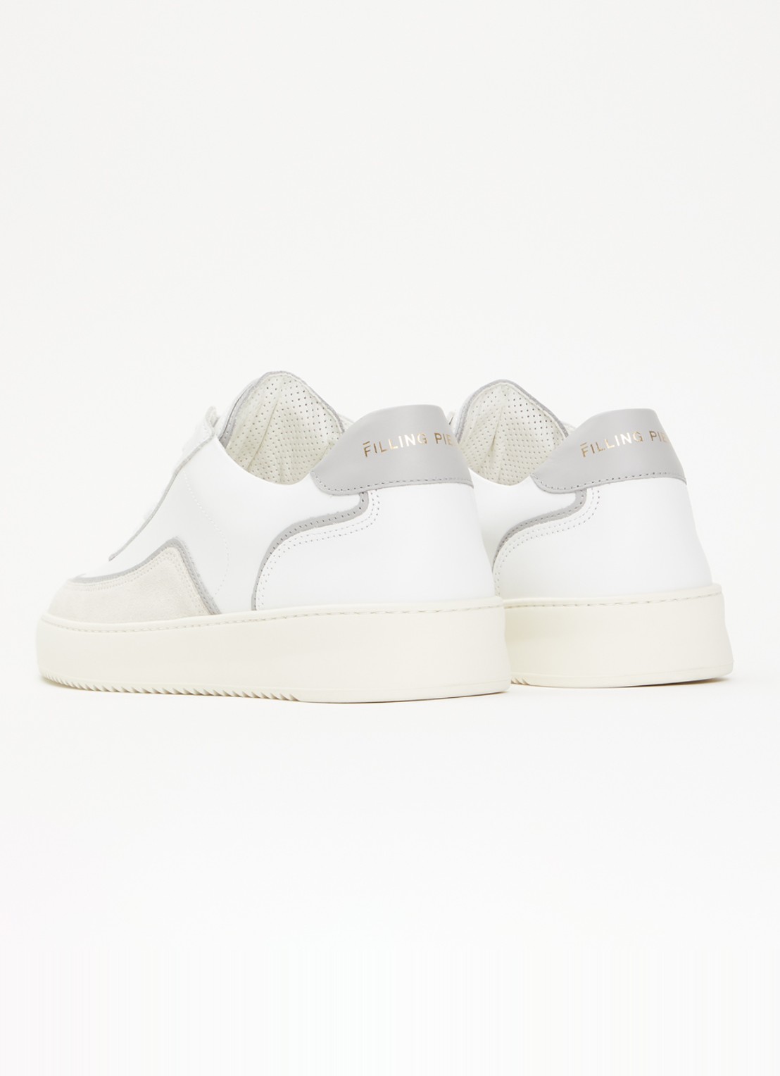 Filling Pieces Mondo Stack sneaker van leer - achterkant 5 wit