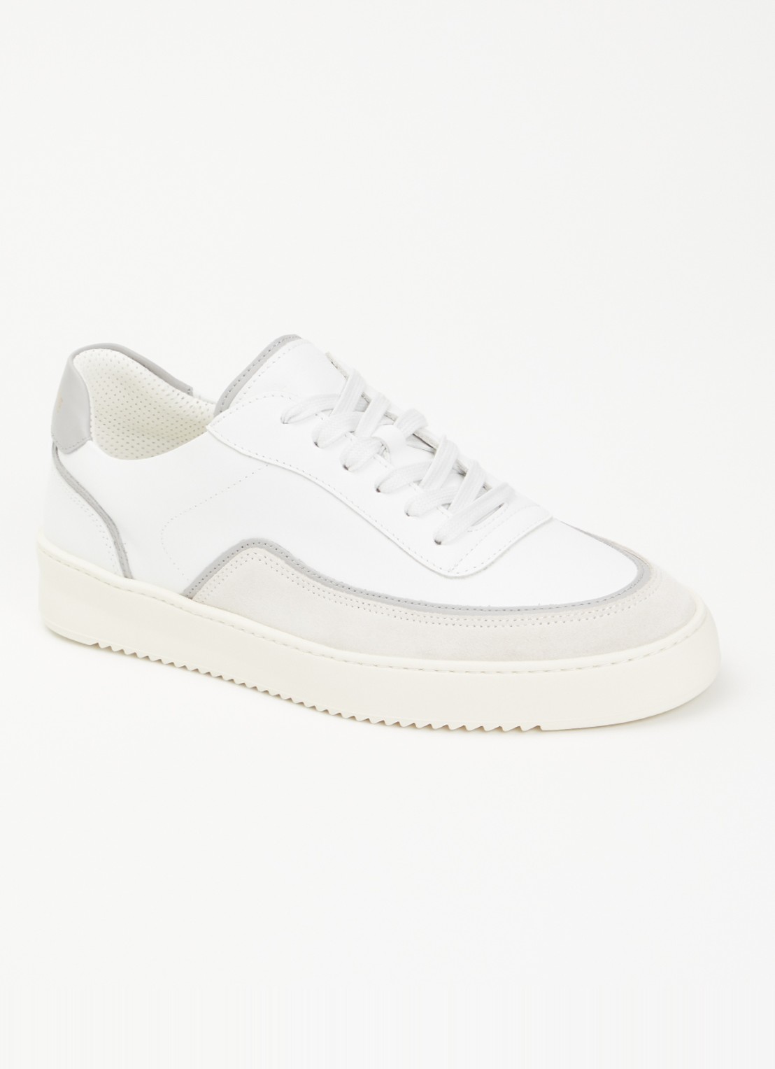 Filling Pieces Mondo Stack sneaker van leer - voorkant 4 wit