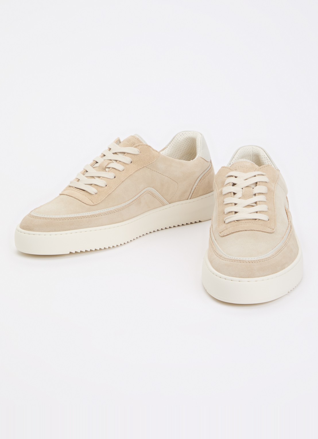 Filling Pieces Mondo Stack sneaker van suède - detail beige