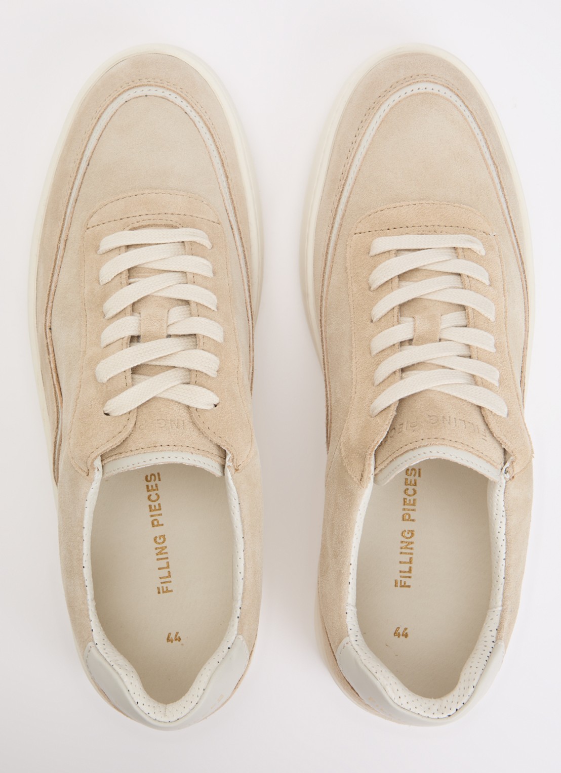 Filling Pieces Mondo Stack sneaker van suède - detail 2 beige