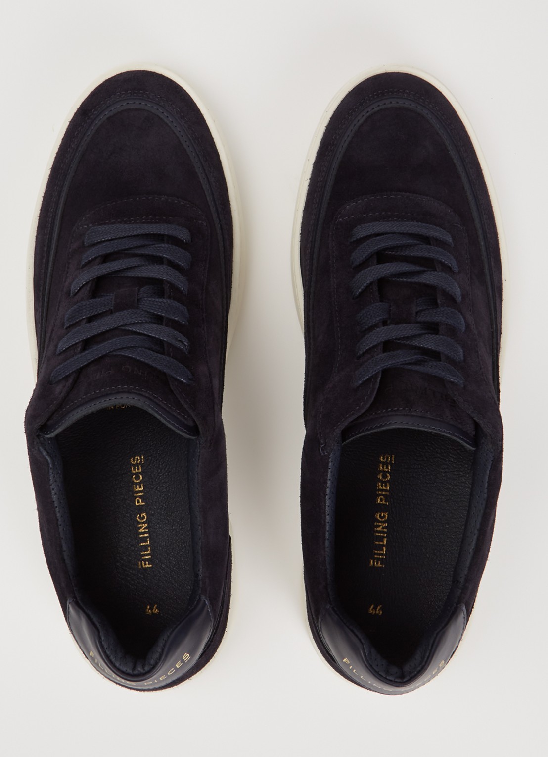 Filling Pieces Mondo Stack sneaker van suède - detail 3 donkerblauw