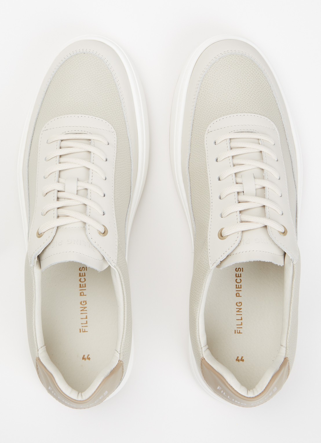 Filling Pieces Mondo Tech Crumbs sneaker van leer - detail 5 gebroken wit