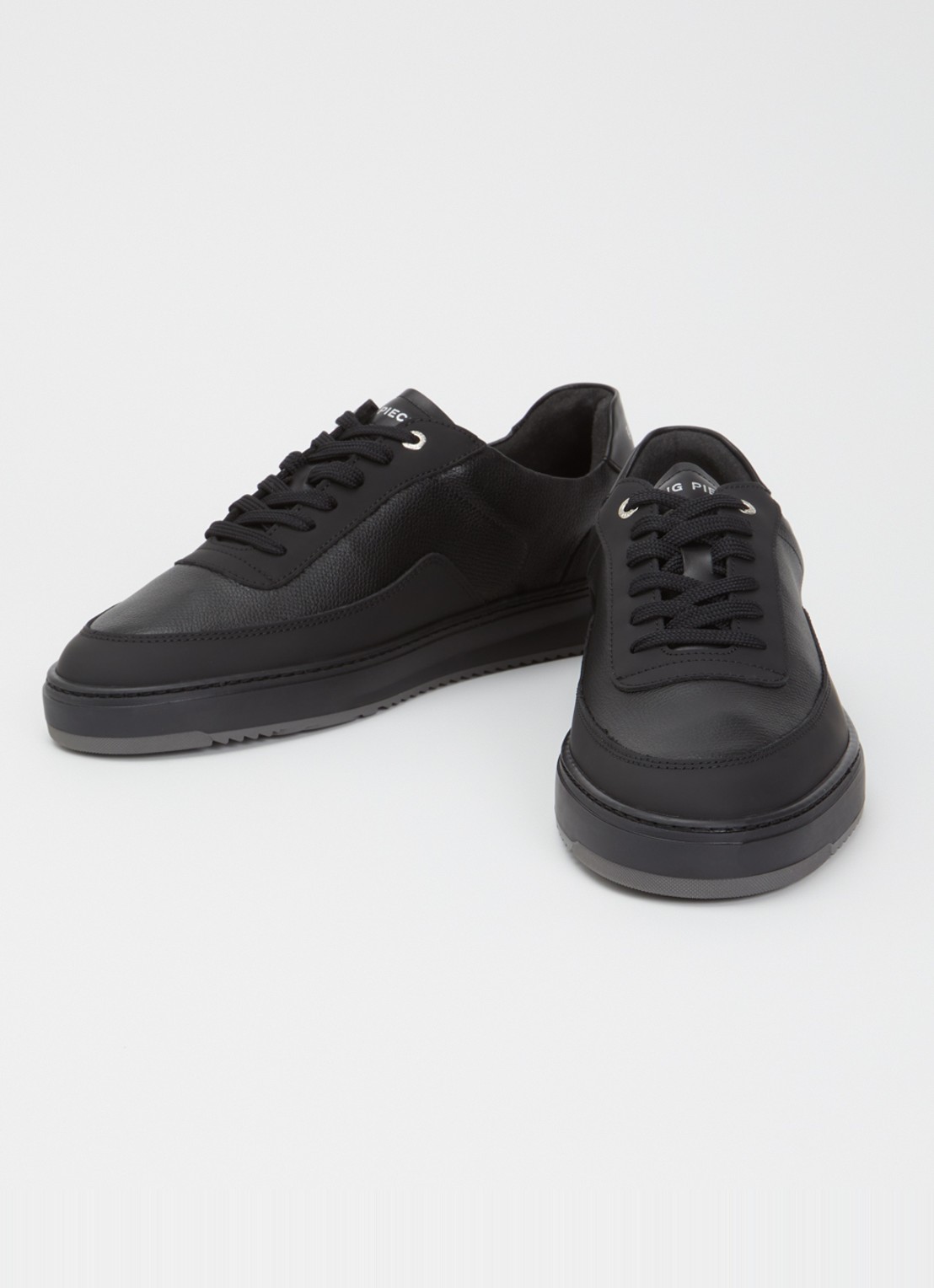 Filling Pieces Mondo Tech Crumbs sneaker van leer - detail 3 zwart