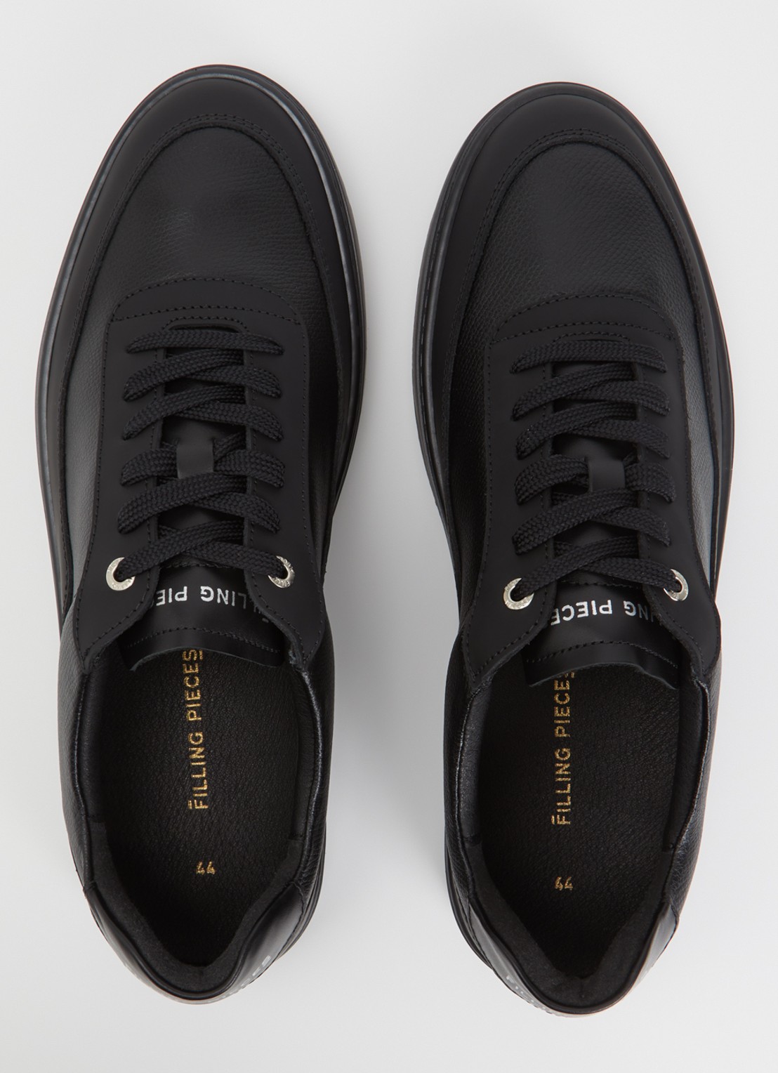 Filling Pieces Mondo Tech Crumbs sneaker van leer - detail 4 zwart