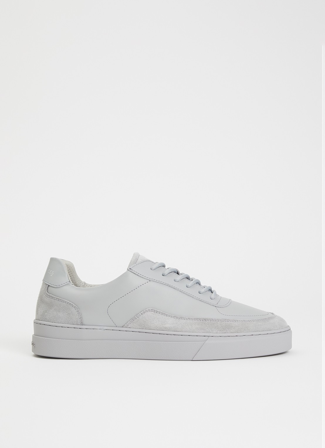 Filling Pieces Mondo Viera sneaker van leer met suède details - voorkant 5 grijs