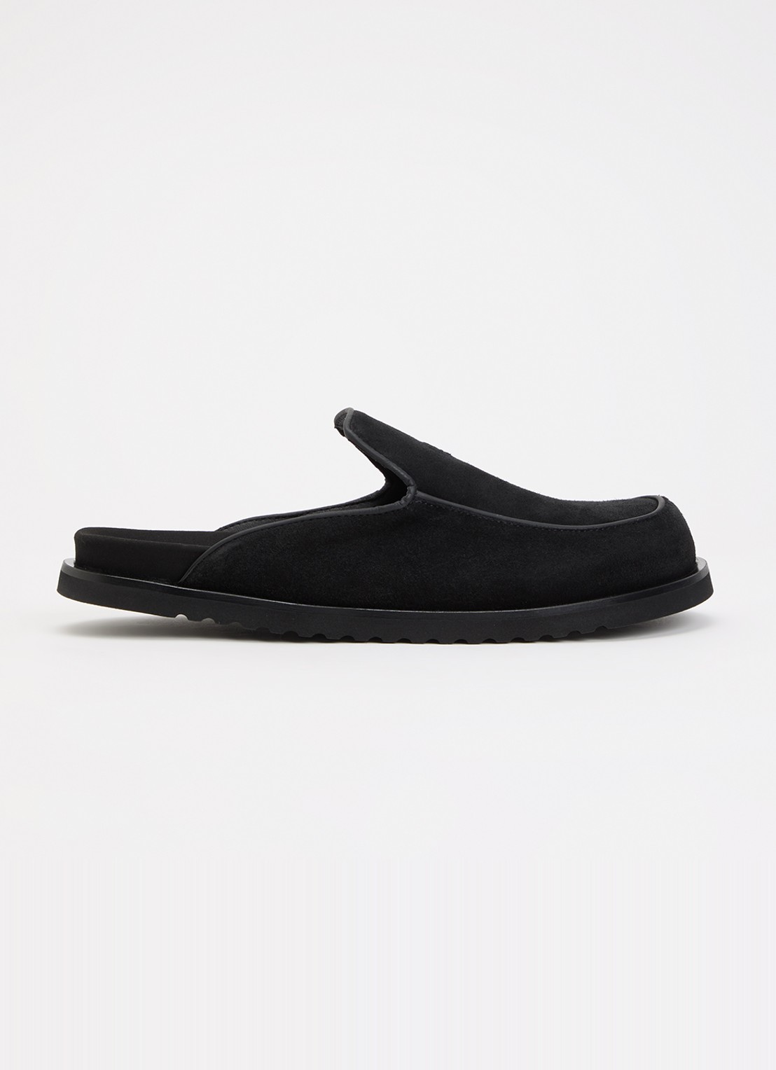 Filling Pieces Muiltje van suède  - voorkant zwart