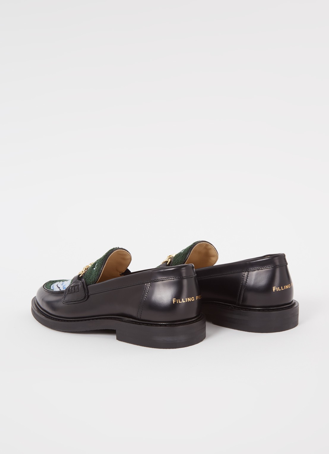Filling Pieces Polido Microbes loafer van leer met print  - detail 2 zwart