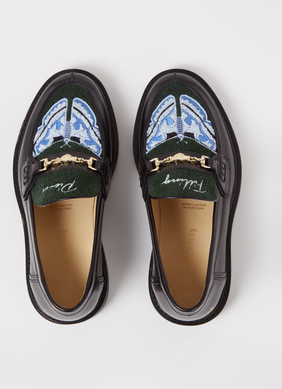 Filling Pieces Polido Microbes loafer van leer met print  - detail 3 zwart
