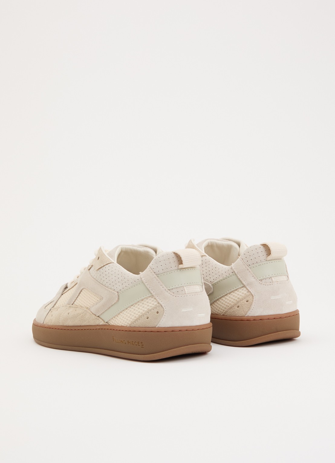 Filling Pieces Prism Peak sneaker van leer met details van suède - achterkant 5 beige