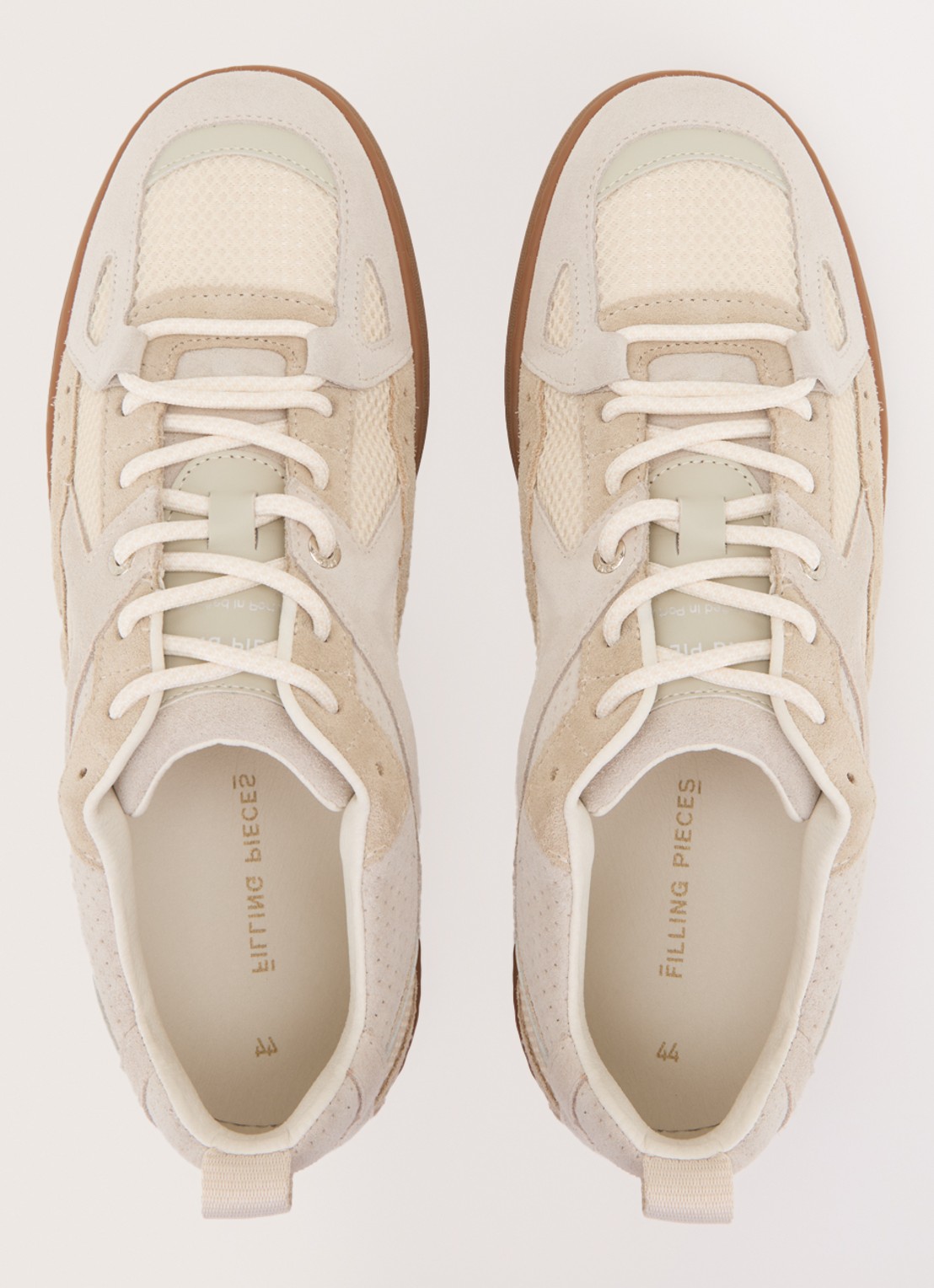 Filling Pieces Prism Peak sneaker van leer met details van suède - detail 2 beige