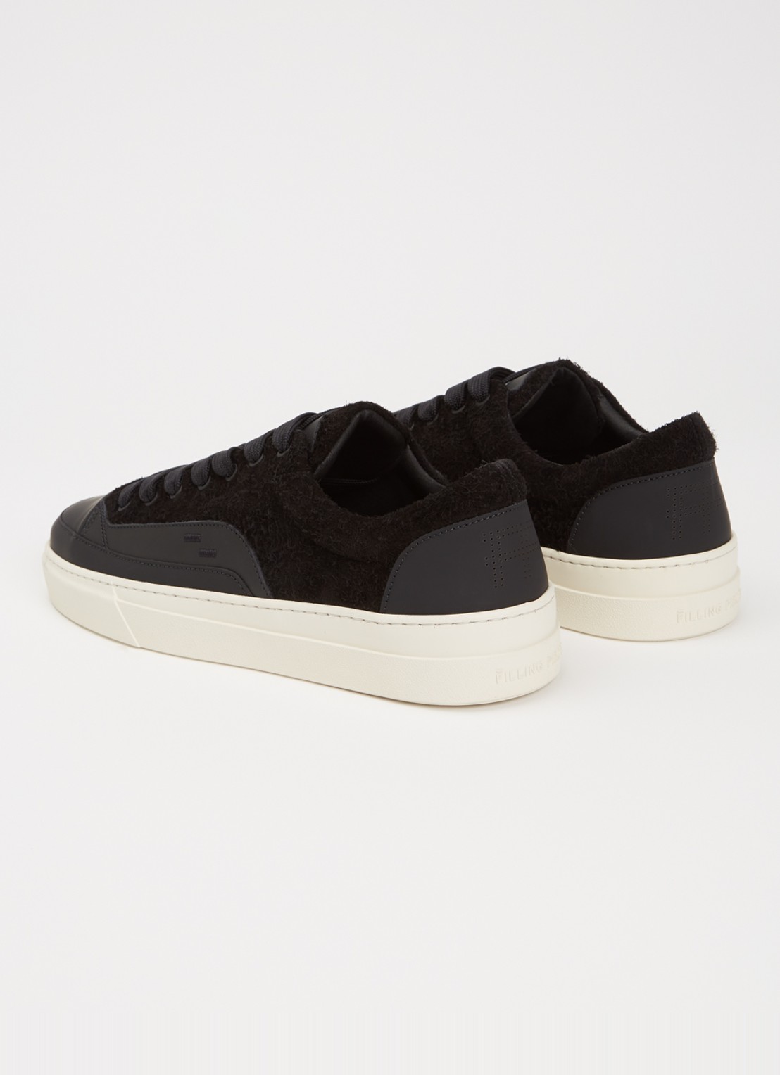 Filling Pieces Riviera Fuzz sneaker van suède - achterkant 5 zwart
