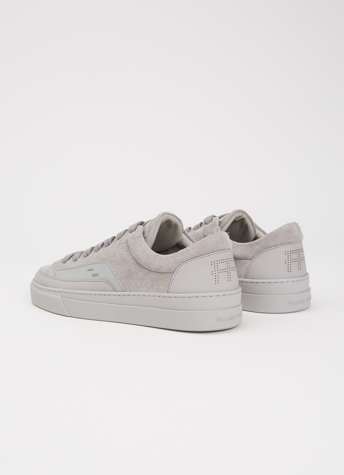 Filling Pieces Riviera Fuzz sneaker van suède - achterkant 5 grijs