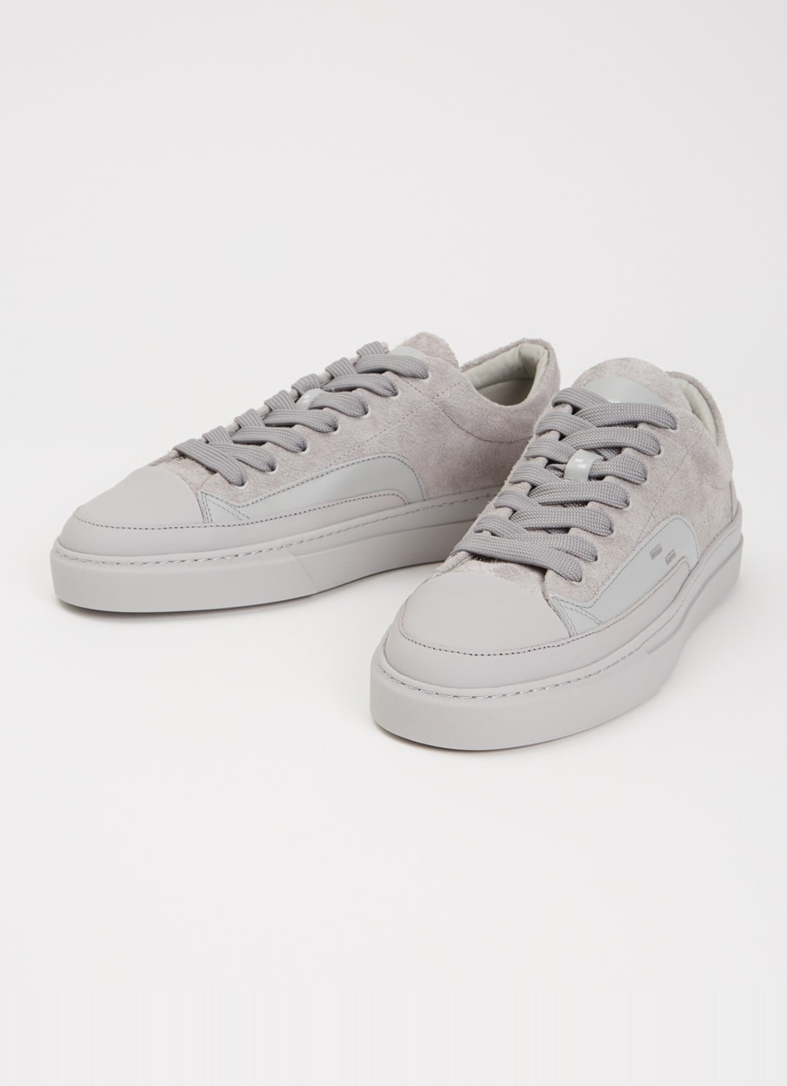 Filling Pieces Riviera Fuzz sneaker van suède - detail grijs