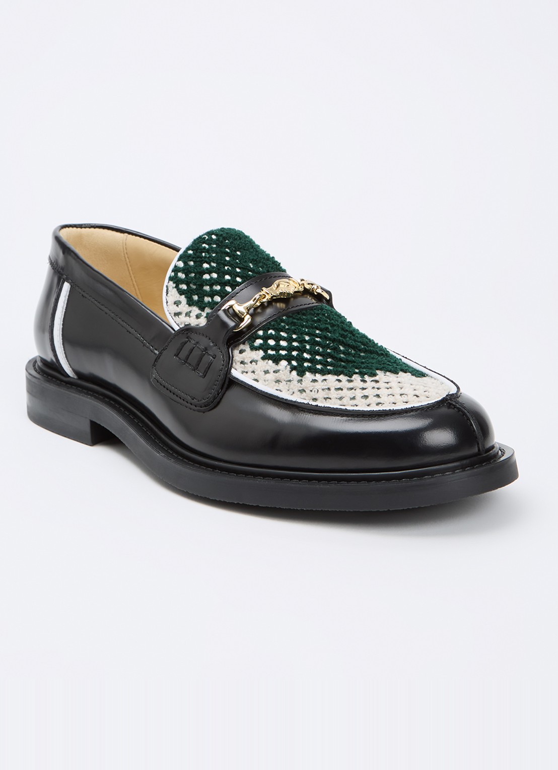 Filling Pieces Rugby Degrade loafer van leer met horsebit  - voorkant zwart